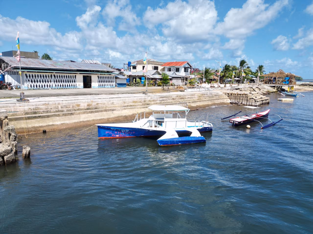Advanced fishing trip alternate view, trimaran off Siargao