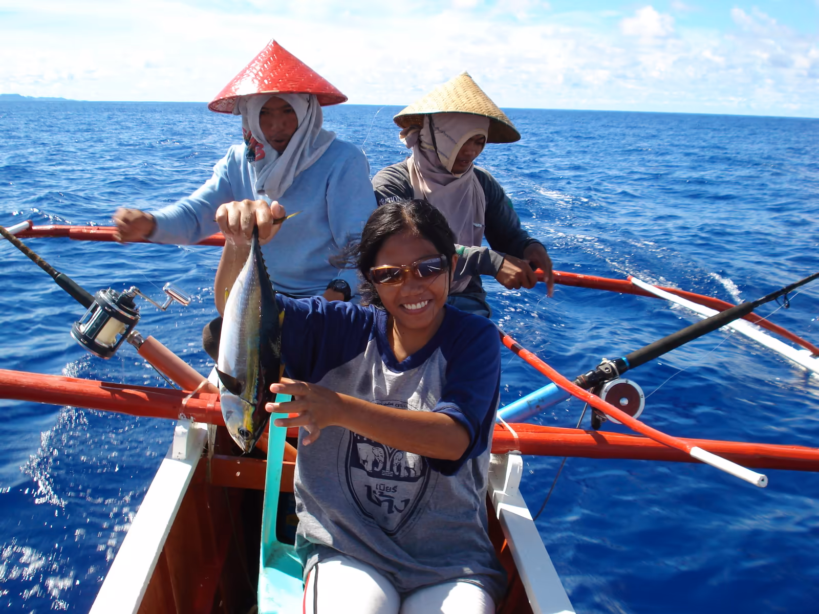 Deep sea fishing trip with Patrick's on the Beach in the waters off Siargao Island