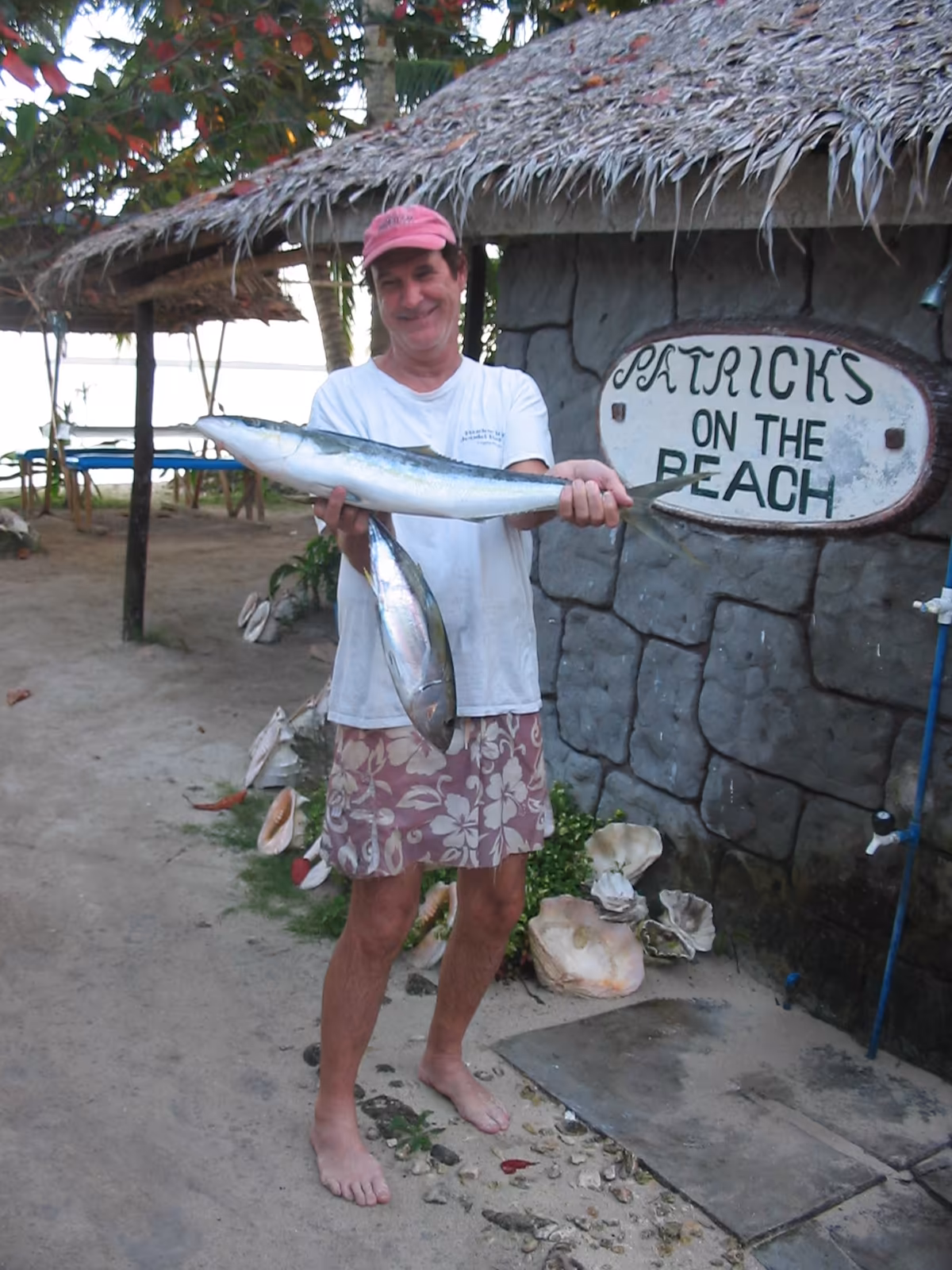 Catch of the day back on the beach at Patrick's, Siargao