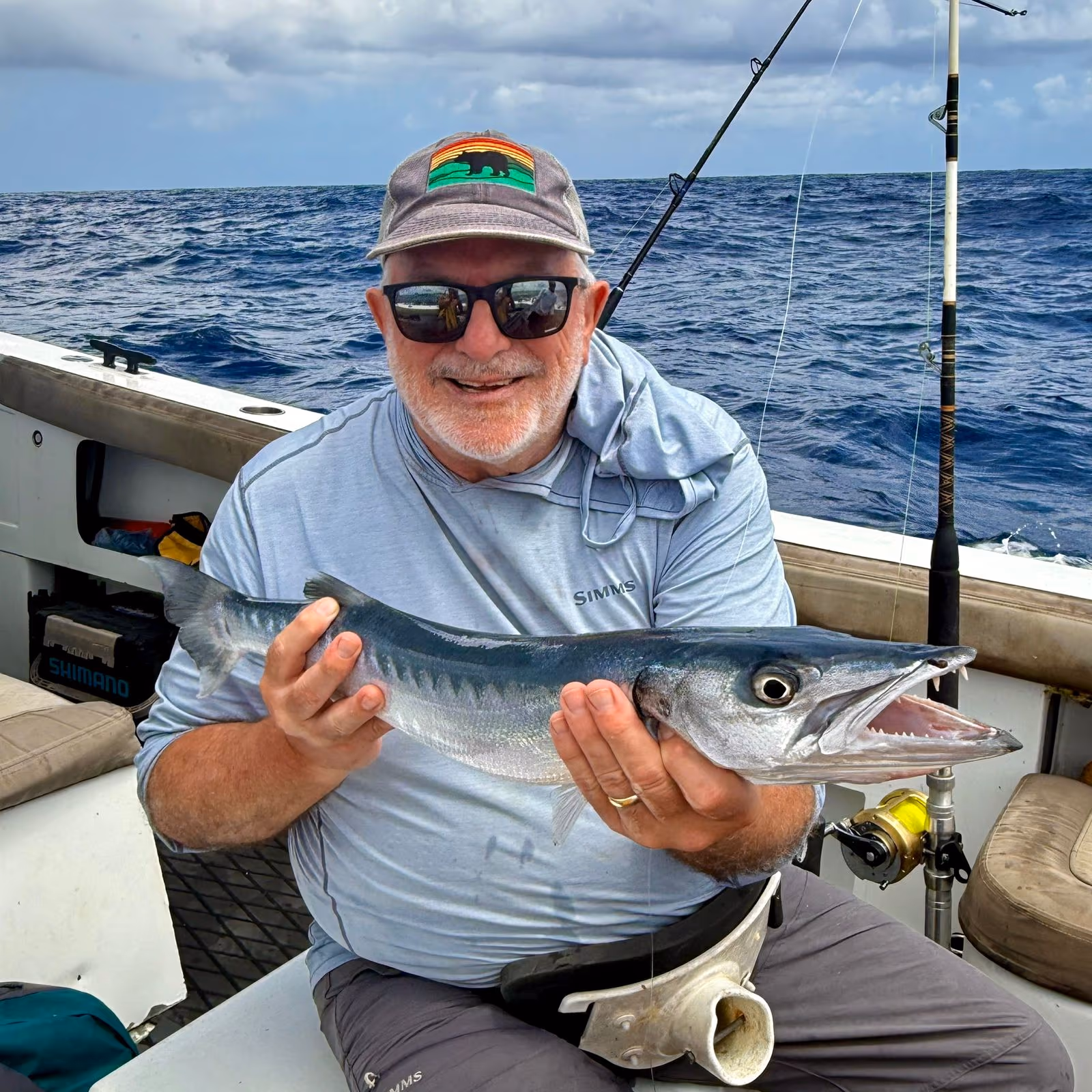 Deep sea fishing trip with Patrick's on the Beach in the waters off Siargao Island