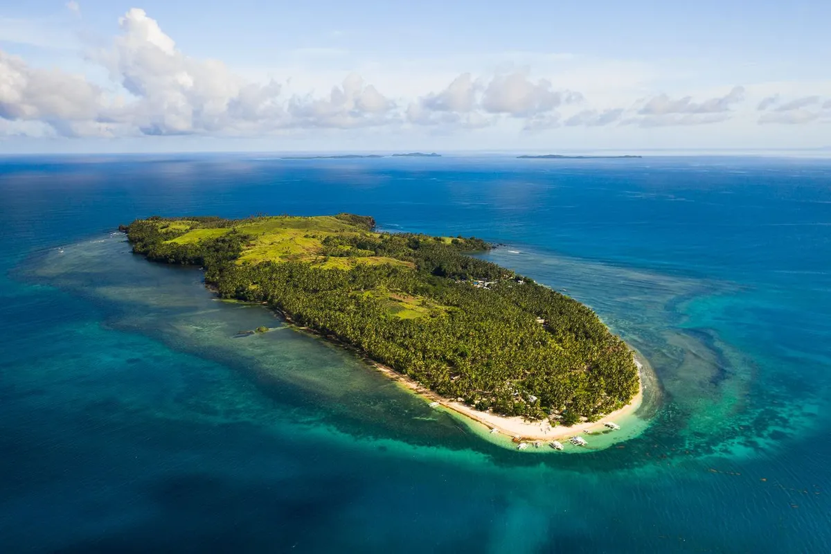 Coastline of Corregidor Island on a Siargao boat tour
